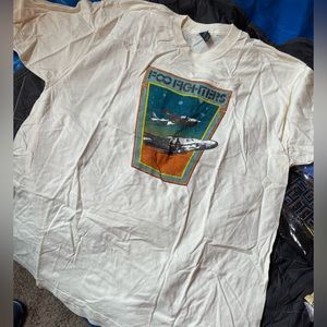 NEW Foo Fighters beige tee shirt Size XXL
